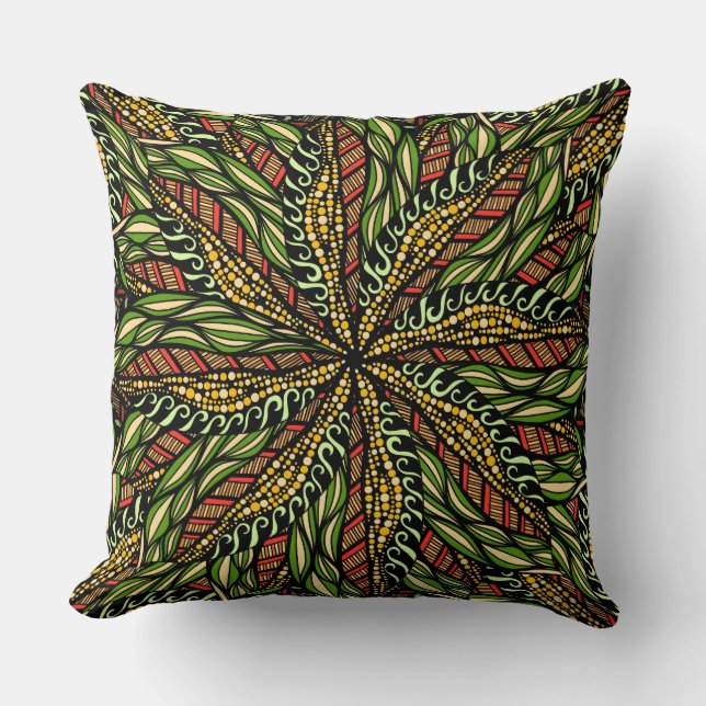 Elegant Abstract Nature Design Pillow (Front)