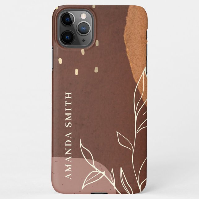 Elegant Abstract Pale Gold Marble Agate iPhone Cas Case (Back)