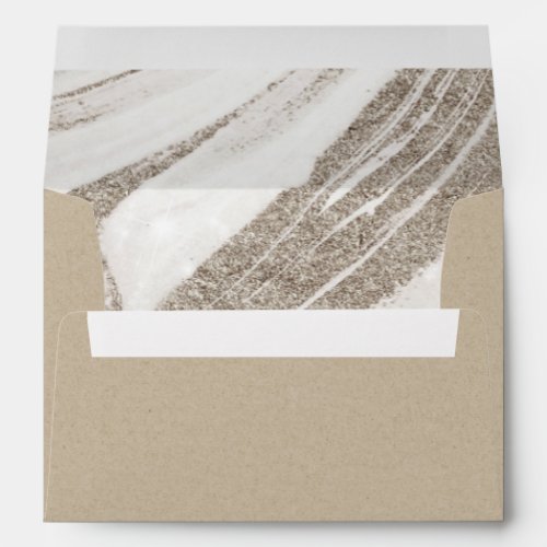 Elegant Abstract Pale Gold Marble Agate Wedding Envelope