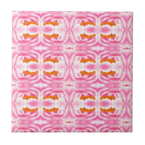 Elegant Abstract Pink Tie Dye Pattern Ceramic Tile