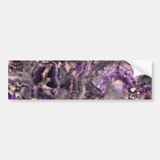 Elegant abstract purple lavender lilac marble bumper sticker (Front)