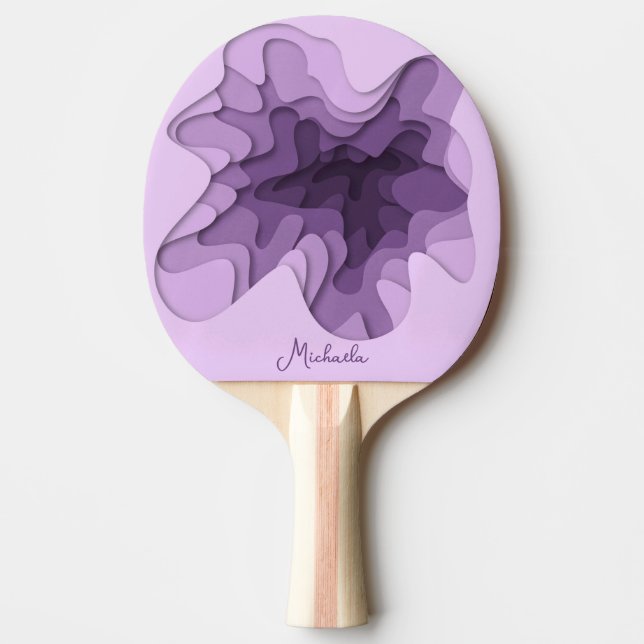 Elegant Abstract Purple Ombre  Ping Pong Paddle (Front)
