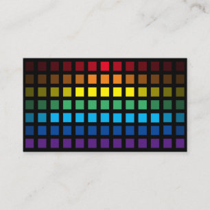Elegant abstract rainbow squares colorful mosaic business card