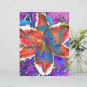Elegant abstract retro red blue flower (Standing Front)