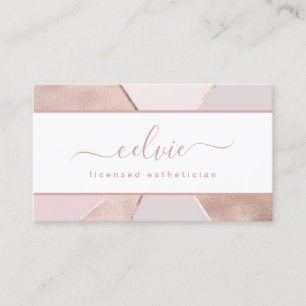 Elegant Abstract Rose Gold Foil   Business Card