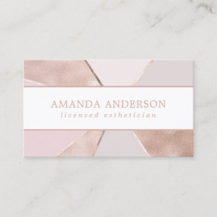 Elegant Abstract Rose Gold Foil Business Card