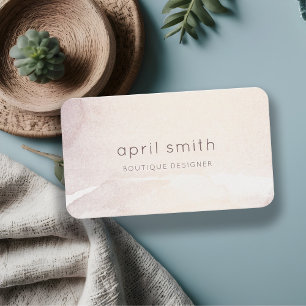 Elegant Abstract Rose Gold Purple Watercolor Business Card