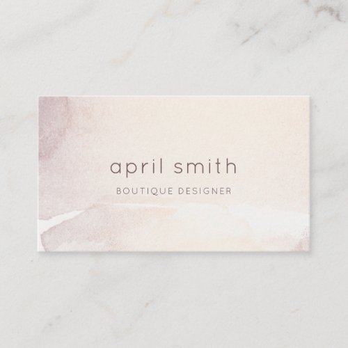 Elegant Abstract Rose Gold Purple Watercolor Business Card