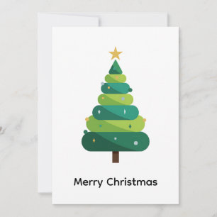 Elegant Abstract Simple Minimalist Christmas Tree Holiday Card