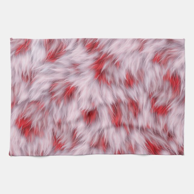 Elegant Abstract Soft Fluffy Fur Pattern | Kitchen Towel (Horizontal)