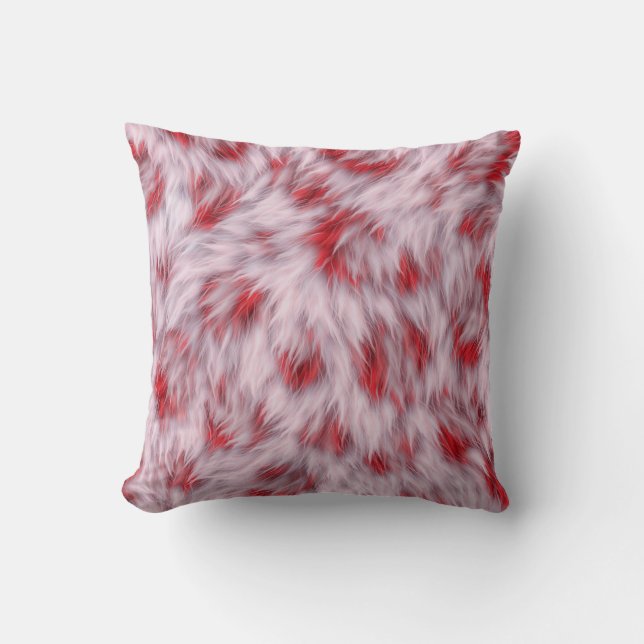 Elegant Abstract Soft Fluffy Fur Pattern | Throw Pillow (Front)