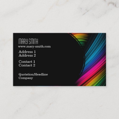 Elegant Abstract Spectrum Ribbons Business Card
