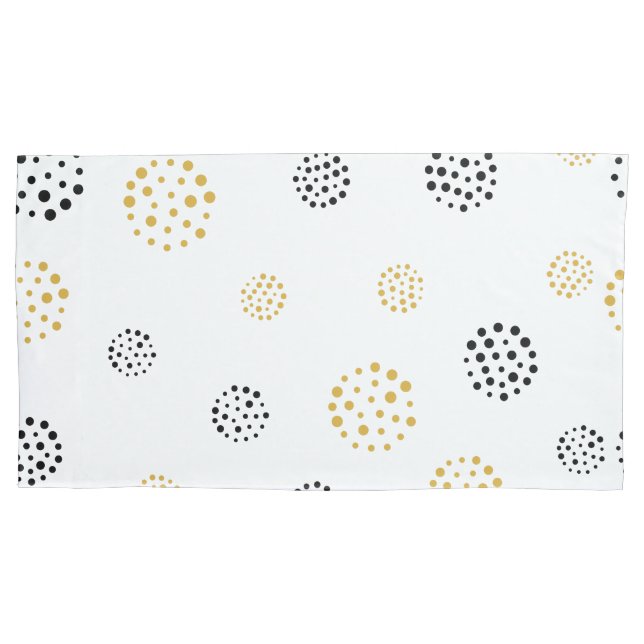 Elegant abstract starburst dots pattern pillow case (Front)