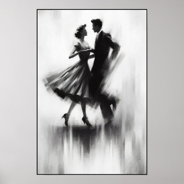 Elegant Abstract Swing Dance  Poster (Front)