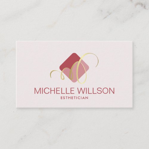 Elegant Abstract Swirl symbol skincare Business Card