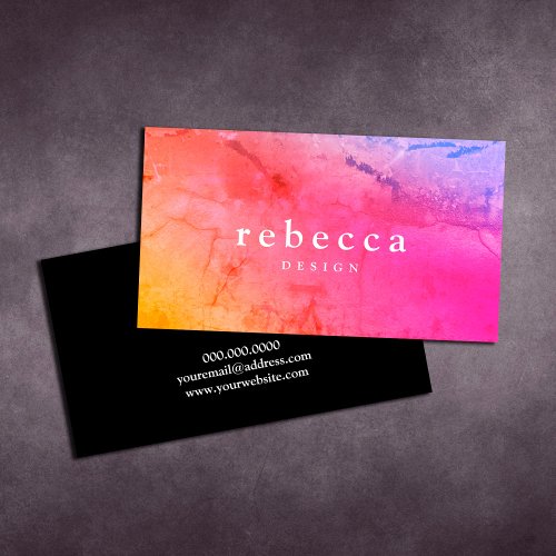 Elegant abstract vibrant colorful graphic design business card