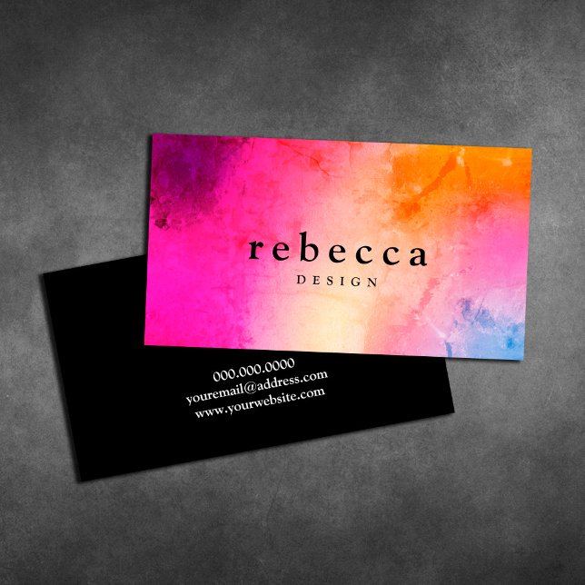 Elegant abstract vibrant colorful graphic design business card (Creator Uploaded)