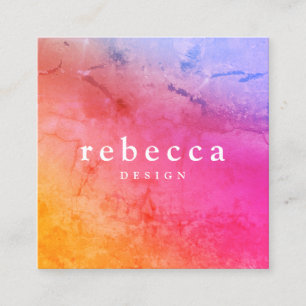 Elegant abstract vibrant colorful graphic design square business card