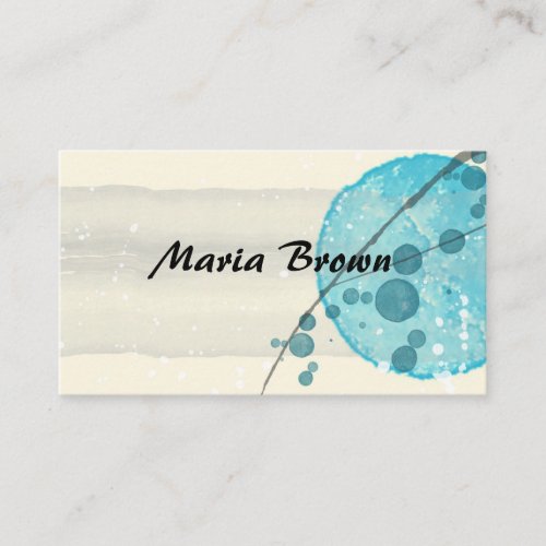 elegant abstract watercolor art design custom business card