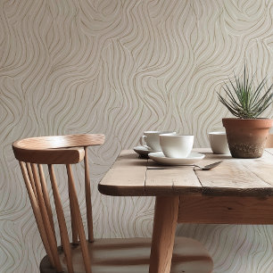 Elegant Abstract Waves Wallpaper Peel & Stick Wallpaper