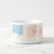 Elegant Abstract Woman Line Art Bowl