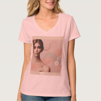 Elegant Abstract Woman T-Shirt – Modern Aesthetic