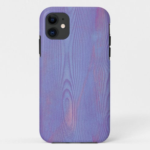 Elegant Abstract Wood grain Texture Violet purple iPhone 11 Case