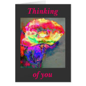 Elegant abstract yellow pink floral flower poppy (Front)