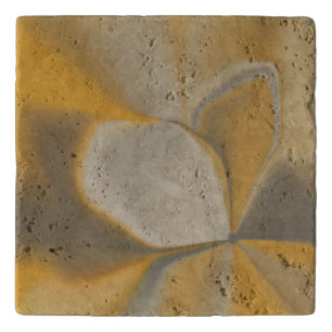 Elegant Abstract Yellow White Petal Corner Floral Trivet