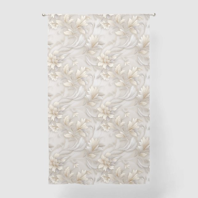 Elegant Acanthus Sheer Curtains (Front)