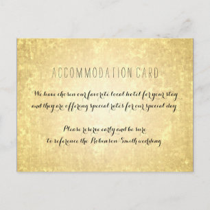 Elegant Accommodation Gold Foil Stars Confetti Postcard