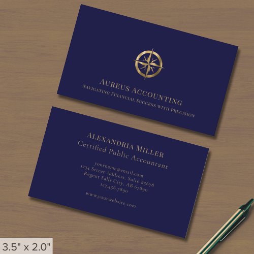 Elegant Accountant Business Cards