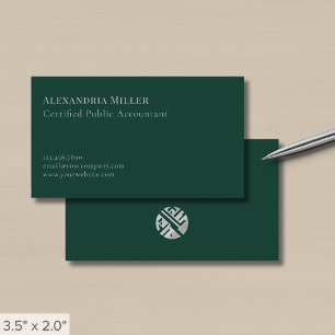 Elegant Accountant Tax Preparer Business Card