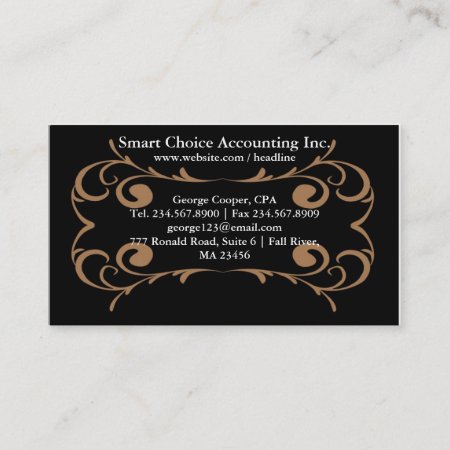 Elegant Accounting Business Card