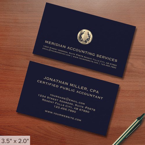 Elegant Accounting Business Cards