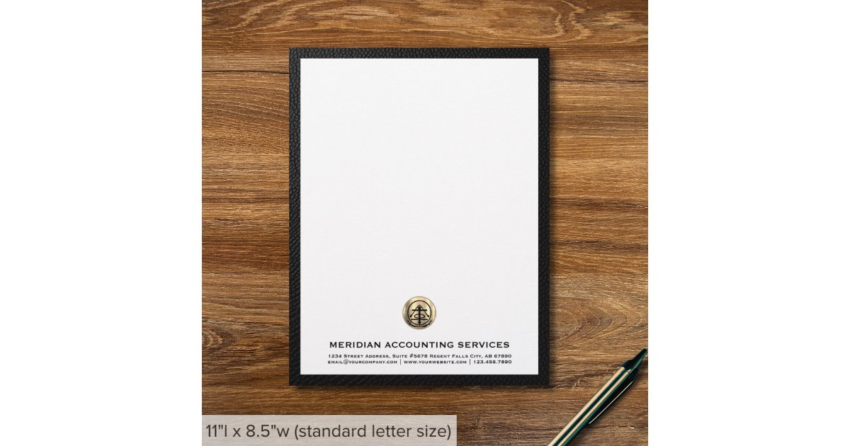 Accounting Lettering Style Elegant Accounting Logo Letterhead | Zazzle