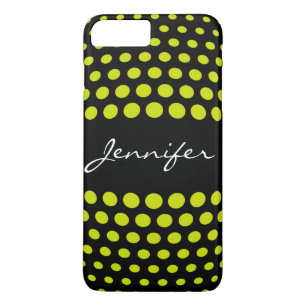 Elegant Acid green Polka Dots Pattern iPhone 8 Plus/7 Plus Case