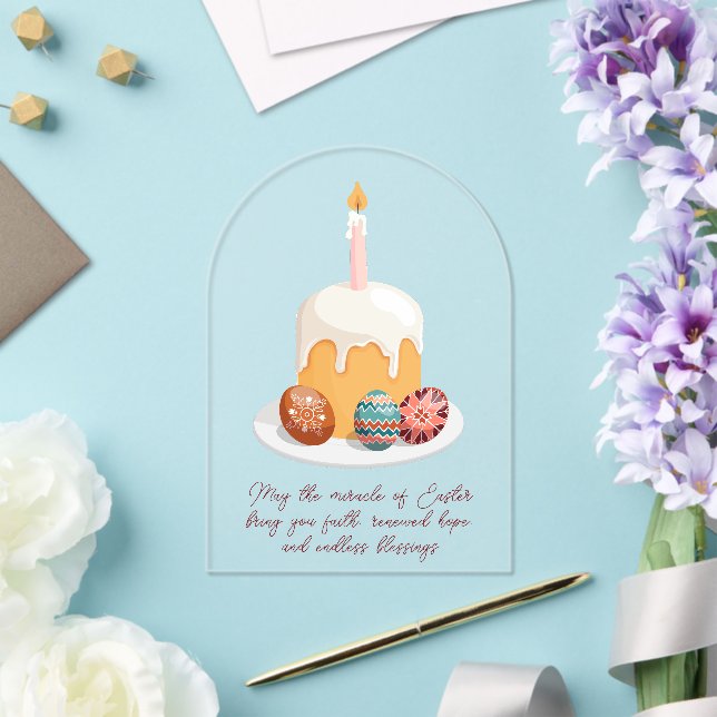 Elegant Acrylic Easter Greeting Card  Acrylic Invitations (Insitu (Wedding))