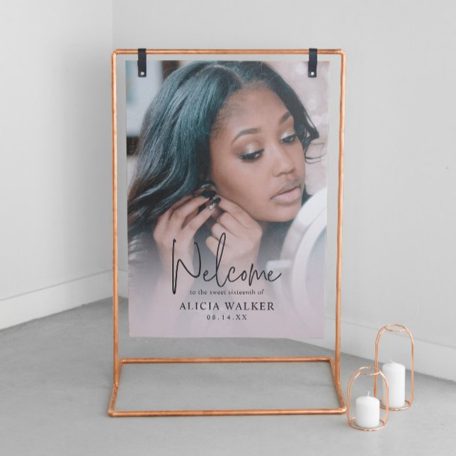 Elegant Acrylic Sweet 16 Welcome Sign (Creator Uploaded)