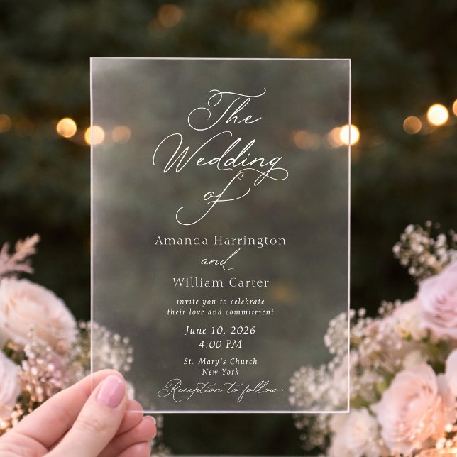 Elegant Acrylic Wedding Invitation (Creator Uploaded)