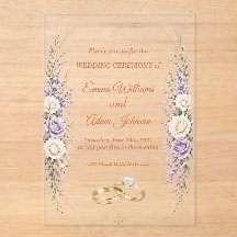 Elegant Acrylic Wedding Invitation