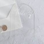 Elegant Acrylic Wedding Seating Chart Cards<br><div class="desc">Introducing our Elegant Acrylic Wedding Seating Chart Cards! These cards offer a perfect blend of sophistication and simplicity, ideal for any elegant wedding affair. With its classic black background and crisp white letters, finding your seat has never been easier. Personalized with custom names, these cards exude a casual minimalist charm...</div>