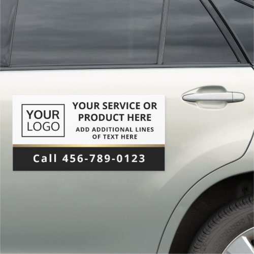 Elegant add logo black and white business service  car magnet