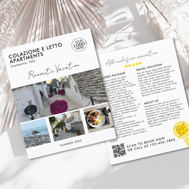 Elegant Add Your Logo Photo Grid QR Code Promo Flyer (Elegant Add Your Logo Photo Grid QR Code Promo Flyer)