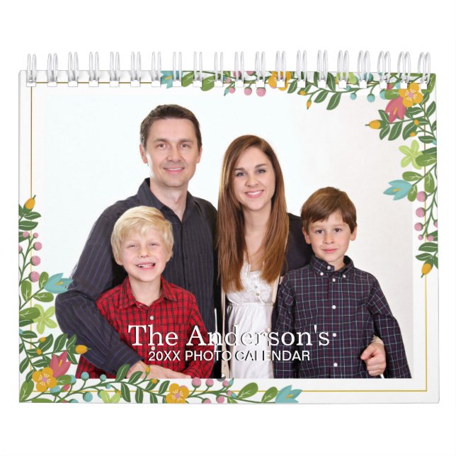 Elegant Add Your Own Photo 2-Page 2026 Calendar (Cover)
