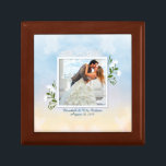 Elegant Add Your Own Photo Wedding Gift Box<br><div class="desc">For further customization,  please click the "Customize" button and use our design tool to modify this template. If the options are available,  you may change text and image by simply clicking on "Edit/Remove Text or Image Here" and add your own. Designed by Freepik.</div>