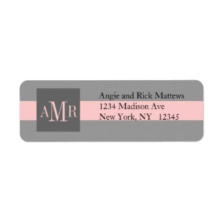 Elegant Address Labels Three Monograms Weddings