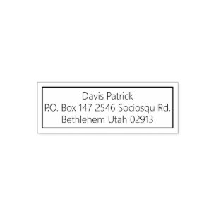 Elegant Address Stamp for Invitations or Envelopes