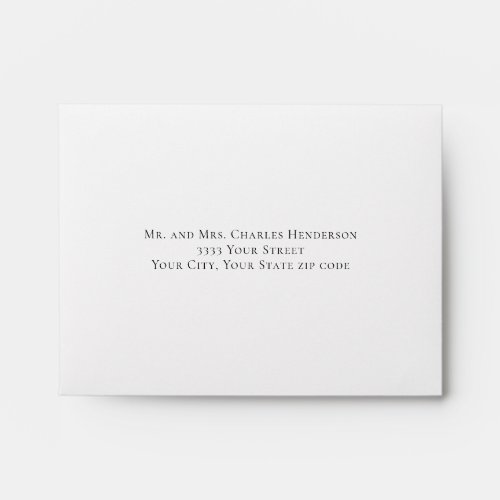 Elegant Addressed RSVP Wedding Envelope