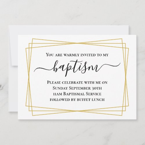 Elegant Adult Baptism Invitation